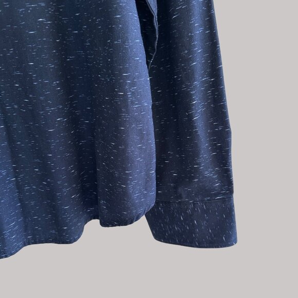 Cactus Man Men's Navy Blue Long Sleeve Button-Up Shirt With Speckled Design XL - Picture 5 of 12